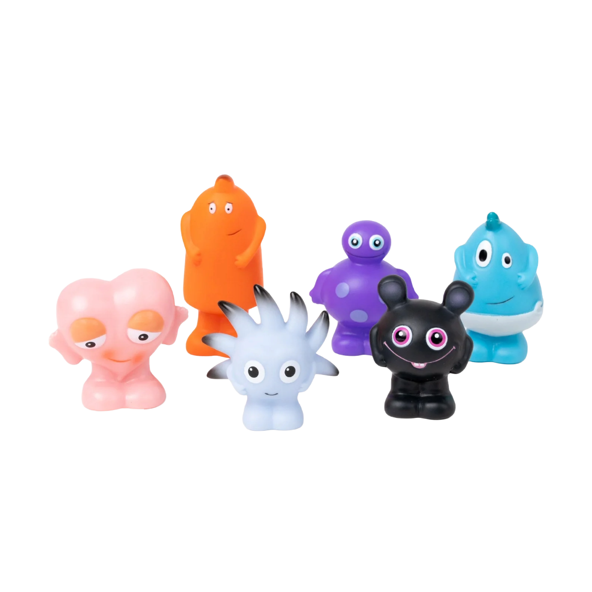 Figurer i naturgummi - Gs set 6 olika