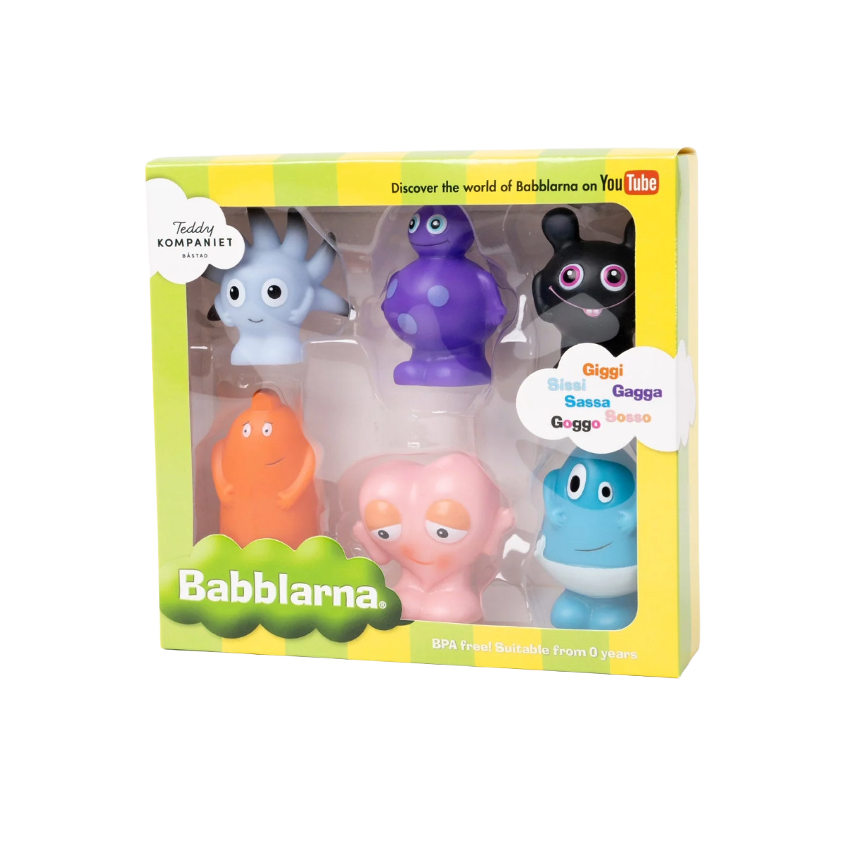 Figurer i naturgummi - Gs set 6 olika